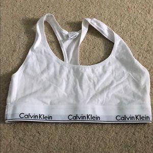 White non padded Calvin Klein sports bra